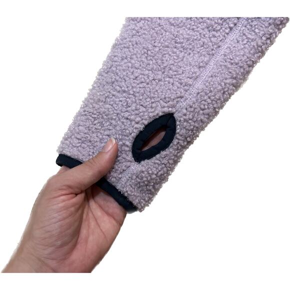 Brooks Brothers Women’s Teddy Fleece Half Zip Pullover Shearling Purple Small - Picture 10 of 13